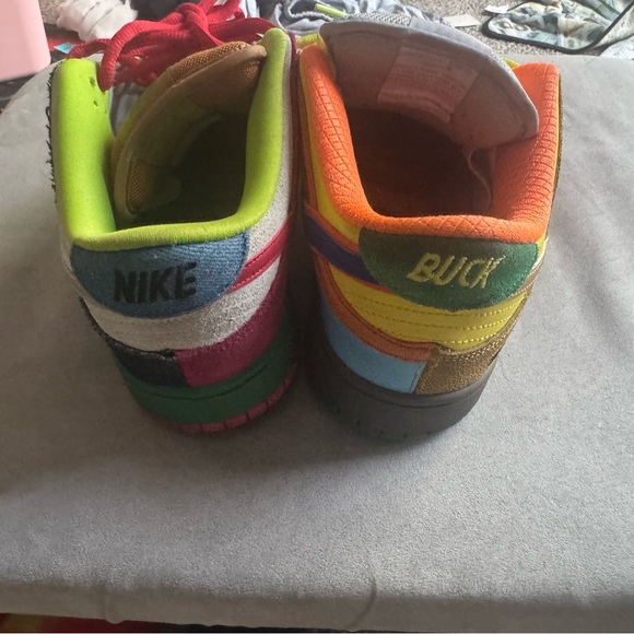 Nike Red and Green “WHAT THE DUNKS”